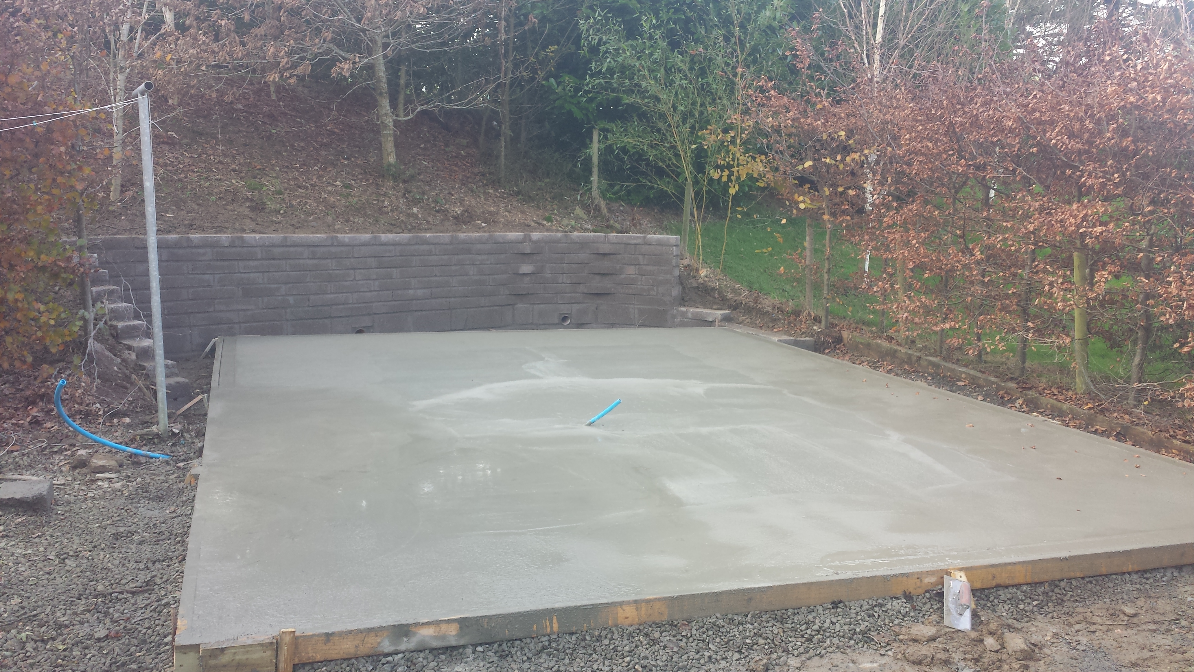 Bases for Steel Sheds laid with concrete - Pat Lordan Groundworks