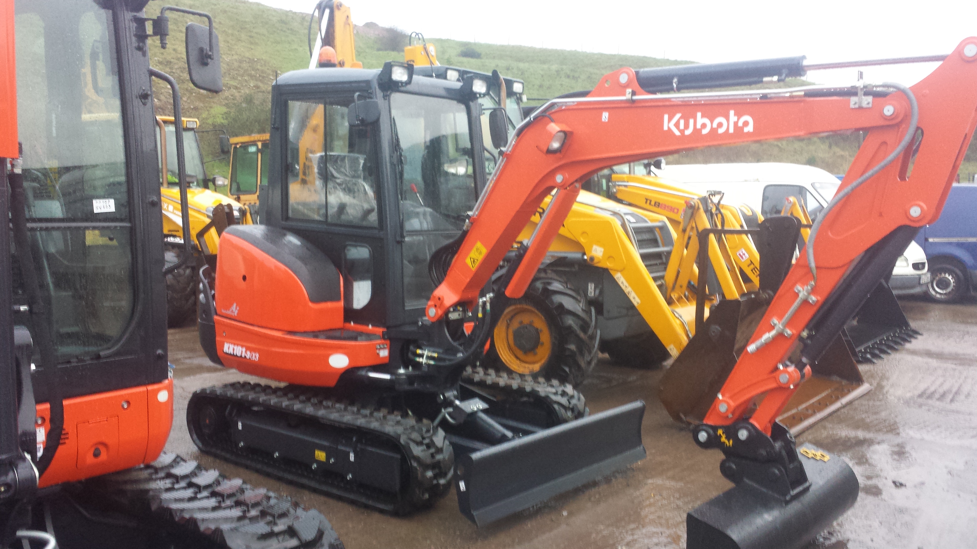 Images of diggers and mini diggers for hire